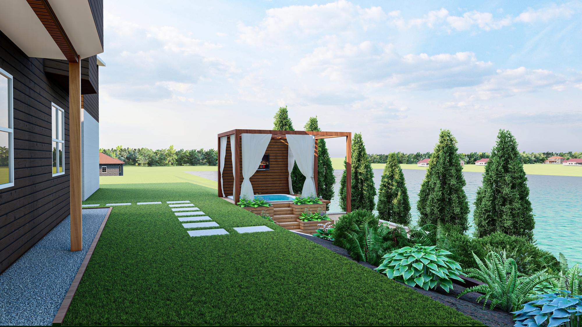 طراحی فضای سبز ویلا با چمن مصنوعی، گرین وال و فنس چمنی: لوکس، باطراوت و ماندگار